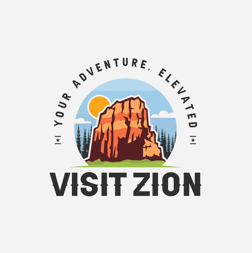 Tourism brand with the title 'Logo for Visit Zion'