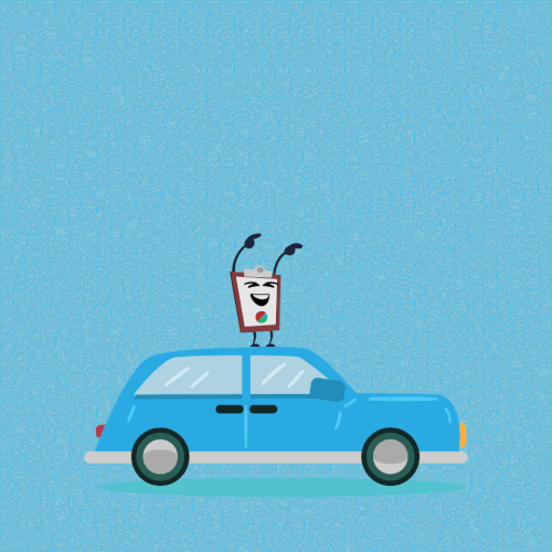 Animated illustration with the title 'Test animation for an animated video'