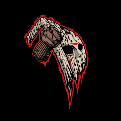 Halloween logo with the title 'Halloween / Friday the 13th Inspired Hockey Team Logo'