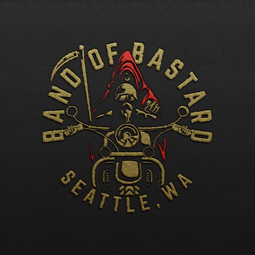 Motorcycle club design with the title 'BAND OF BASTARD '