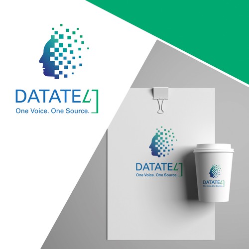 Telecommunications logo with the title 'Logodesign for Datatel 1'