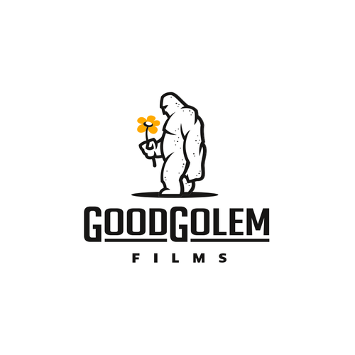 游戏卡通标志，标题为“GoodGolem”