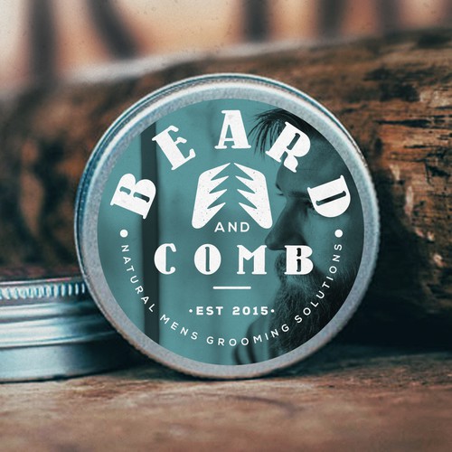 Pet grooming logo with the title 'Unique logo for Beard & Comb'