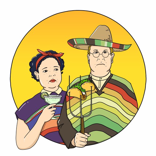 Mexican t-shirt with the title 'Mexican Gothic T-shirt Concept '