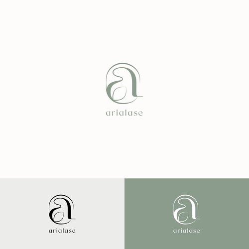 Earthy design with the title 'Logo concept for a wellness beauty clinic'