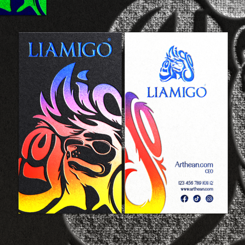 Lion design with the title 'Extraordinary Cards for Youth Fashion Brand'