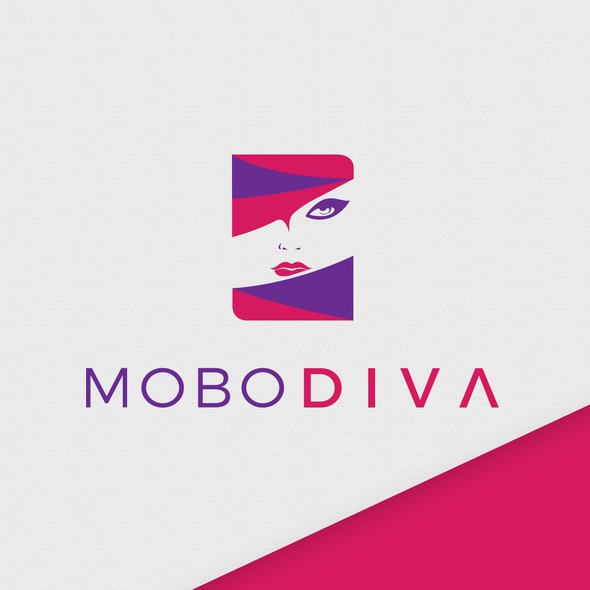Purple and pink design with the title 'Fashion mobile accesories - Logo'