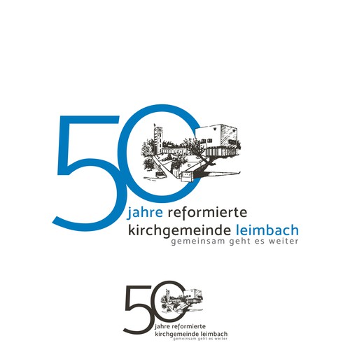 50 year anniversary logo with the title 'Logo redesigned for 50th Anniversary'
