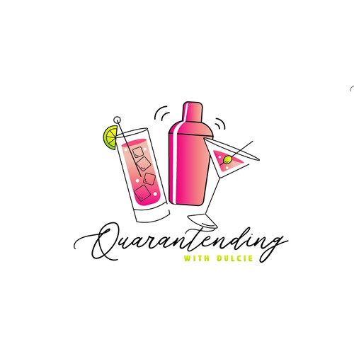 Alcohol logo with the title 'QUARANTENDING'