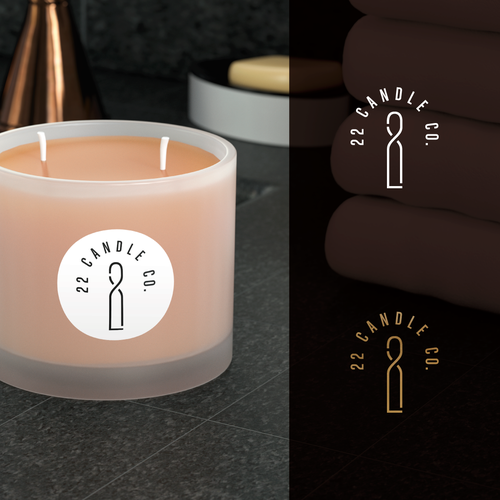 Candle logo with the title '22 Candle Co. logo'