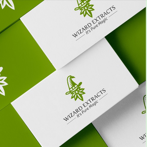 Wizard design with the title 'Cannabis Wizard Logo'