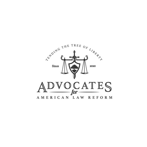 Law firm brand with the title 'logo concept for advocates'