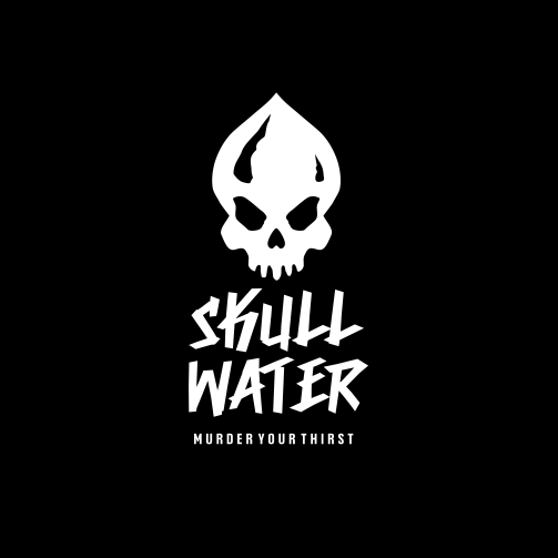 Water design with the title 'SKULL WATER'