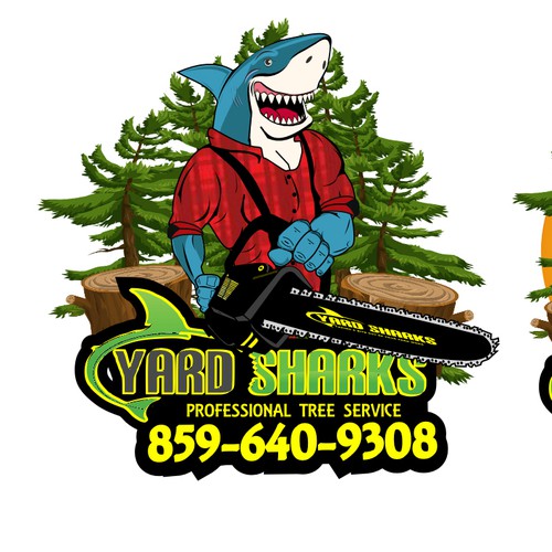 Landscaping t-shirt with the title 'Yard Sharks '