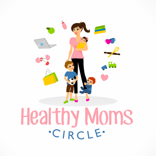 Mom design with the title 'Logo for new Healthy Mom Blog'