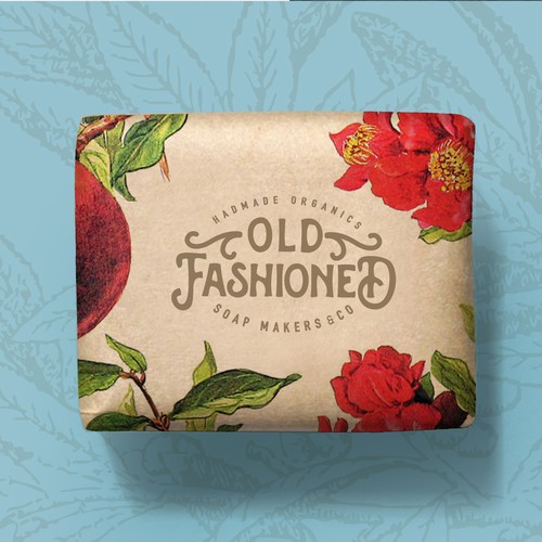 Filigree logo with the title 'Logo concept for "Old fashioned soap makers"'