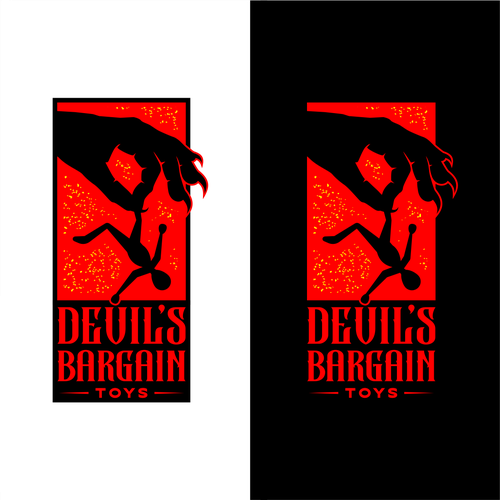 Horror logo with the title 'Quirky Retro Action Figure Company Logo'