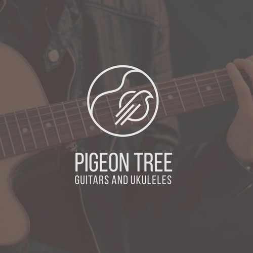 Guitar design with the title 'Clever Logo for Custom Made Guitar '