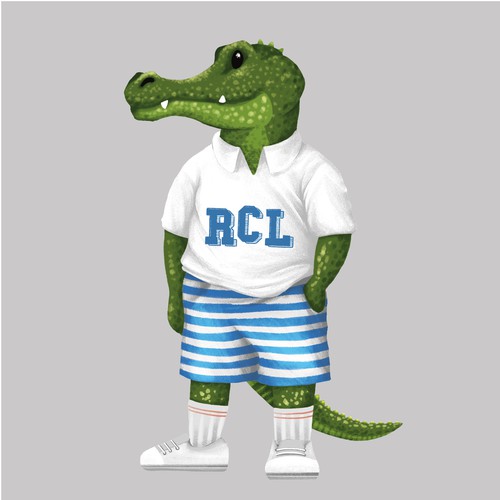 Cute illustration with the title 'Crocodile illustration for clothing brand '