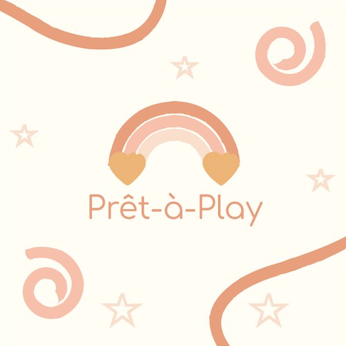 Kid's clothing logo with the title 'Kids Logo'