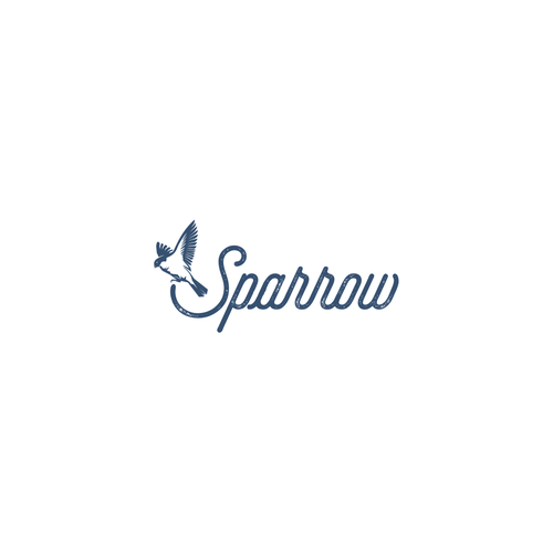 Sparrow logo with the title 'sparkling water company needs animal logo'