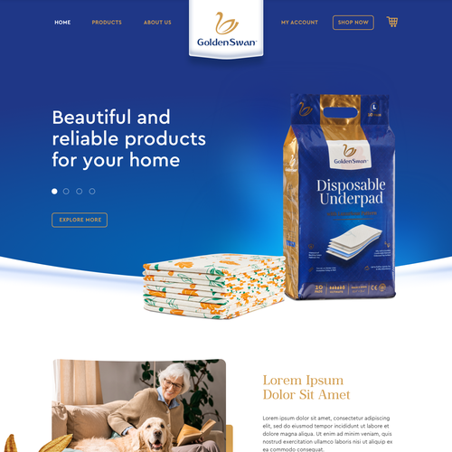 Fresh website with the title 'Underpad Branding Website Landing Page'