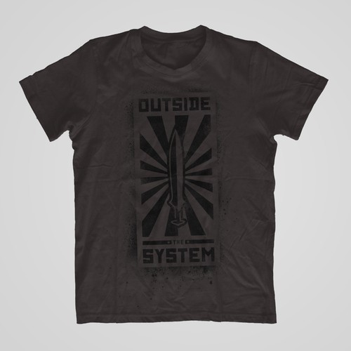 Stencil design with the title 'Grunge t-shirt'