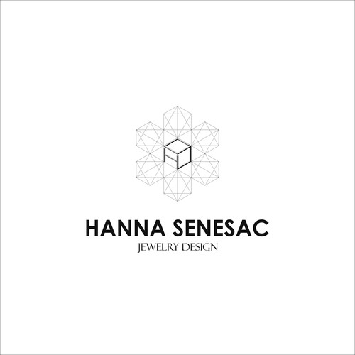Isometric logo with the title 'Logo Concept Proposed to Hanna Senesac Jewelry Design'