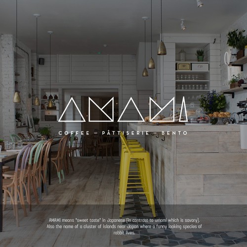 Origami logo with the title 'AMAMI'