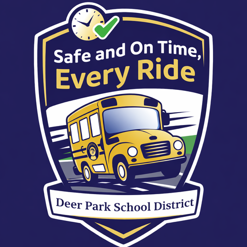 Transportation logo with the title 'School Bus Transportation Campaign'