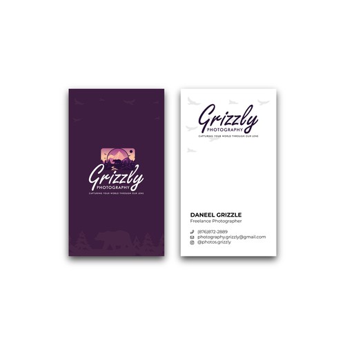 Photographer design with the title 'Business Card Design'