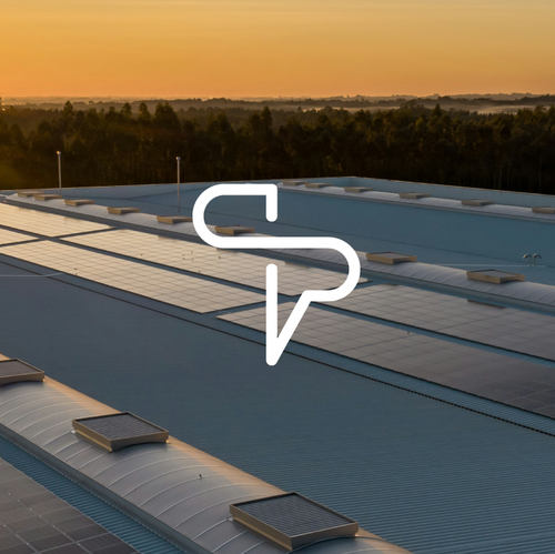 Solar company logo with the title 'Clean logo for a solar company.'