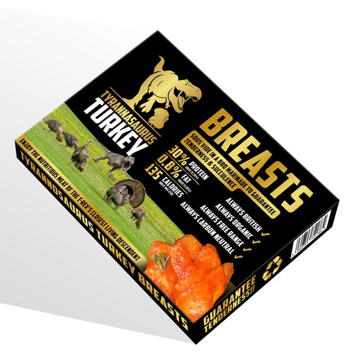 Meat packaging with the title 'Turkey'