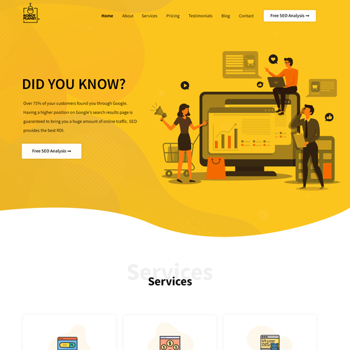 Digital website with the title 'Digital Marketing Agency Website'