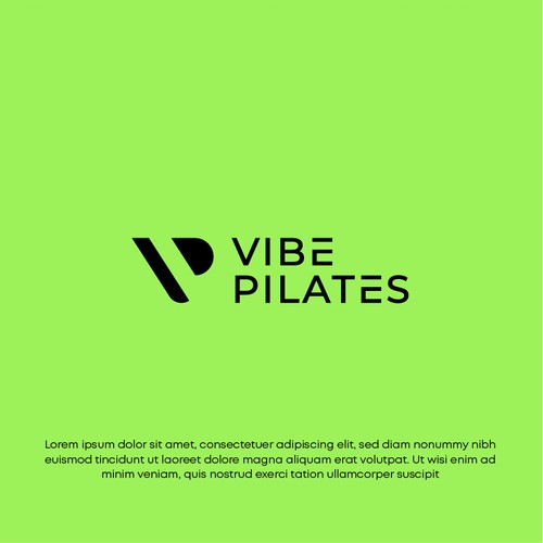 Pilates logo with the title 'Logo Vibe Pilates'