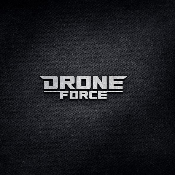 Air force  logo with the title 'Lettering DRONE FORCE'