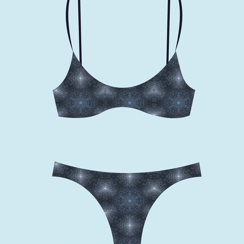 Textile illustration with the title 'Deep coral'