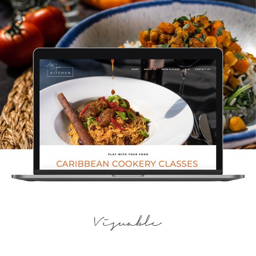 Caribbean design with the title ' Cooking School '