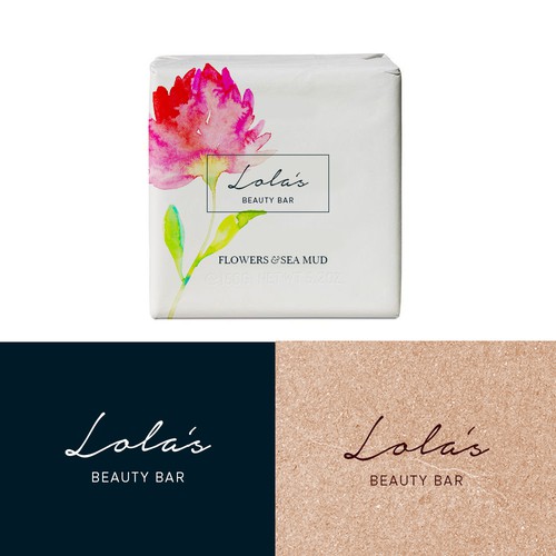 Natural product logo with the title 'Lola's Beauty Bar Logo'