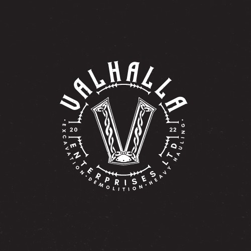 Nordic design with the title 'Logo for construction company.'