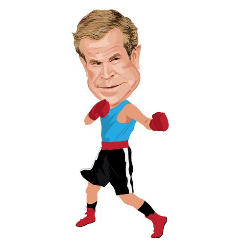 Caricature artwork with the title 'Caricature politic'