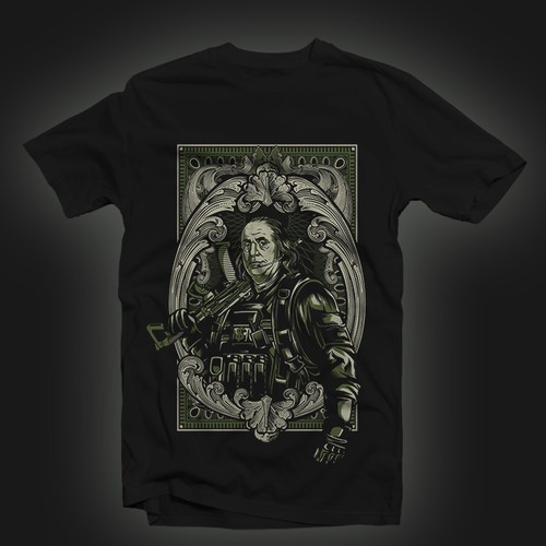 Military t-shirt with the title 'Tactical Benjamin Franklin'