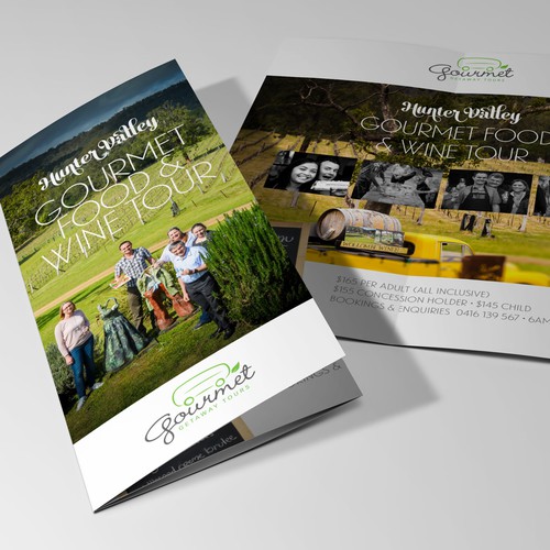 Tri-fold design with the title 'Trifold concept for Australian tourism brochure '