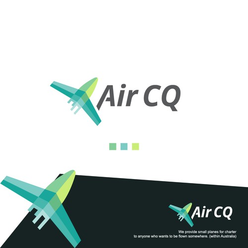Plane brand with the title 'logo for Air CQ Airlines'