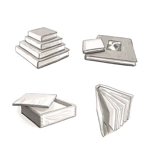 Artwork illustration with the title 'Hand drawn-like illustrations'