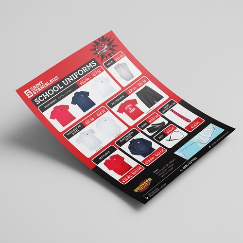 Uniform design with the title 'catalog flyer'