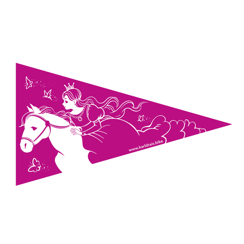 Princess design with the title 'Bicycle flag for girls design'