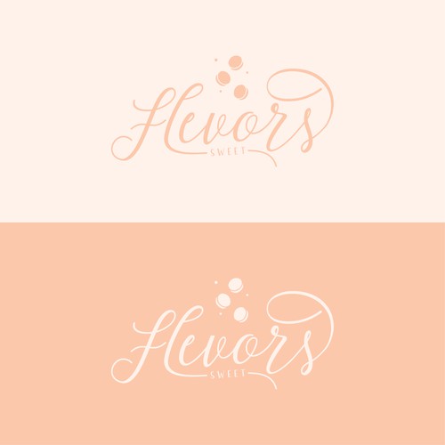 Peach logo with the title 'Flevors Sweet'