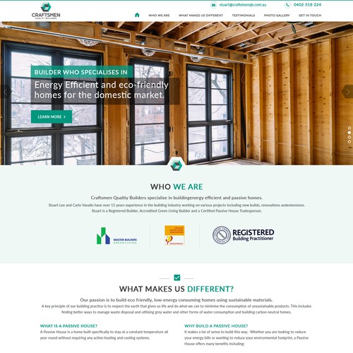 Construction design with the title 'Construction Website Design'