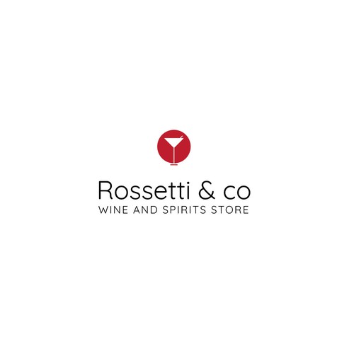 Wine glass design with the title 'Wine Store Logo'
